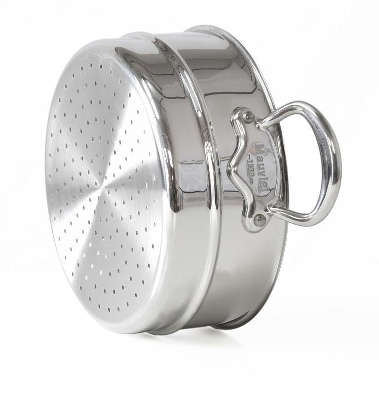 Mauviel 1830 M'COOK 5-Ply Steamer Insert With Cast Stainless Steel Handles - Mauviel USA