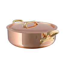 Mauviel Mauviel M'Heritage M'200 B Rondeau With Lid, Brass Handles, 5-Qt Mauviel 1830 M'HERITAGE 200 B Rondeau With Lid, Bronze Handles - Mauviel USA