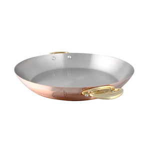 Mauviel 1830 Mauviel M'Heritage 150 B Copper Round Pan With Brass Handles, 12.6-In M'héritage 150b round pan packshot